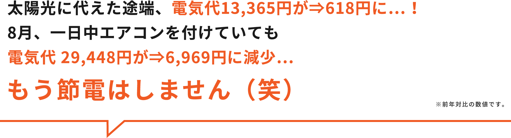 もう節電しません（笑）