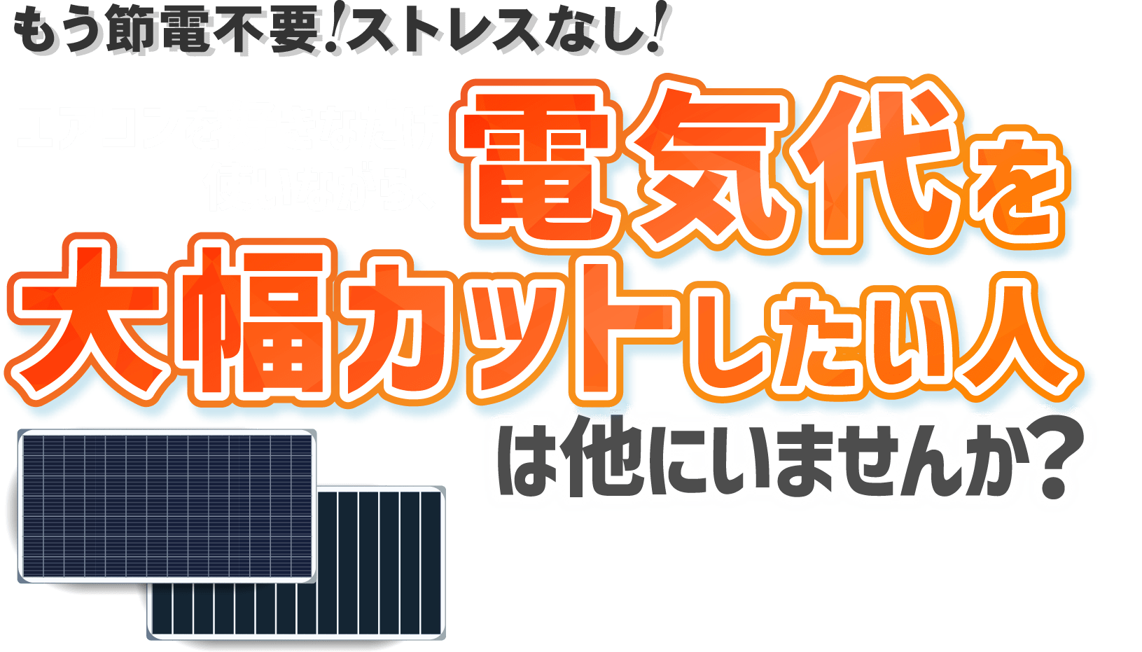 電気代を大幅かっとしたい人
