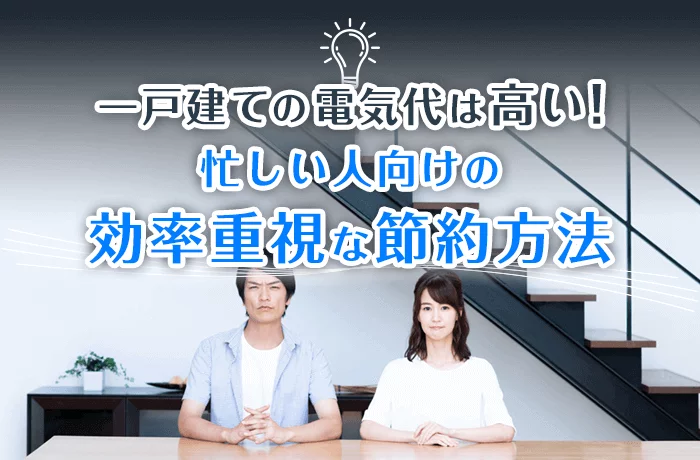 一戸建ての電気代は高い！ 忙しい人向けの効率重視な節約方法