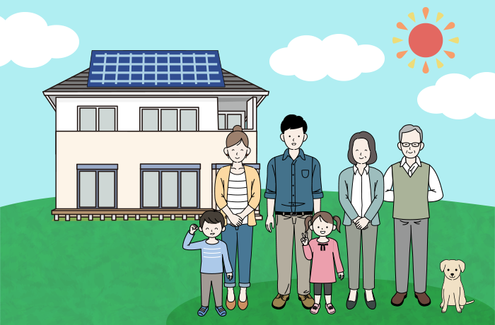 4人家族の太陽光発電