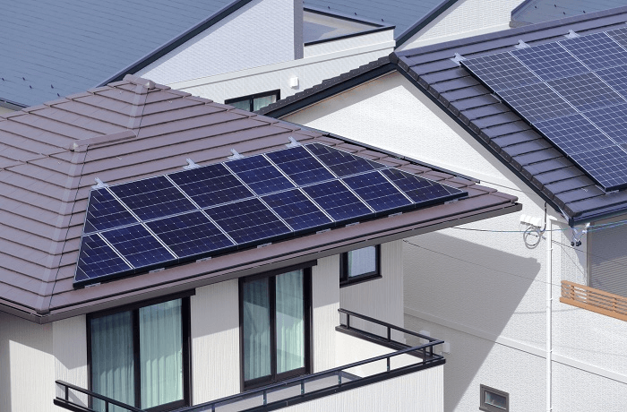 一戸建て住宅に太陽光発電